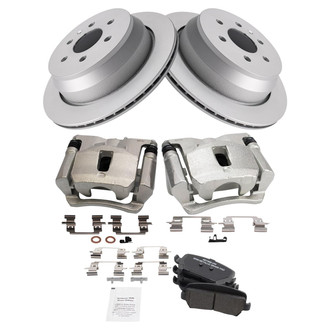 TRQ® - Rear Disc Brake Kit with Semi-Metallic Pads and Calipers