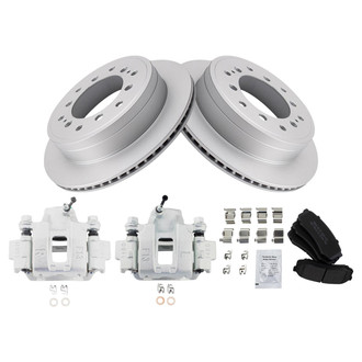 TRQ® - Rear Disc Brake Kit with Semi-Metallic Pads and Calipers