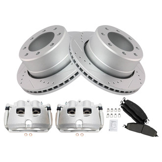 TRQ® - Performance Ceramic Rear Brake Kit with Calipers