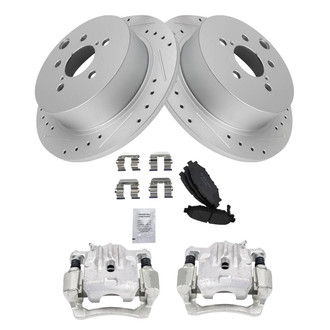 TRQ® - Performance Ceramic Rear Brake Kit with Calipers