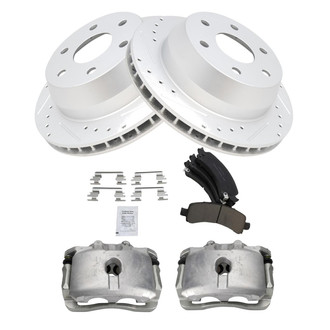 TRQ® - Performance Ceramic Rear Brake Kit with Calipers