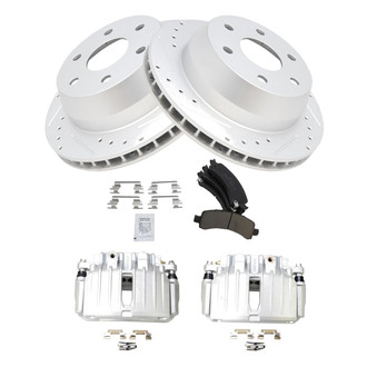 TRQ® - Performance Ceramic Rear Brake Kit with Calipers