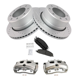 TRQ® - Performance Ceramic Rear Brake Kit with Calipers