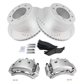TRQ® - Performance Ceramic Rear Brake Kit with Calipers