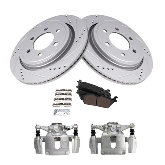 TRQ® - Performance Ceramic Rear Brake Kit with Calipers