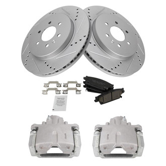 TRQ® - Performance Ceramic Rear Brake Kit with Calipers