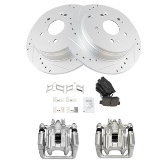 TRQ® - Performance Ceramic Rear Brake Kit with Calipers