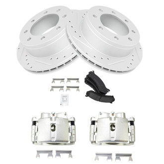 TRQ® - Performance Ceramic Rear Brake Kit with Calipers