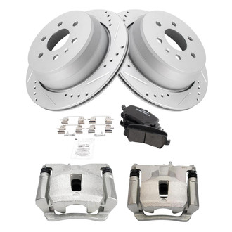 TRQ® - Performance Ceramic Rear Brake Kit with Calipers