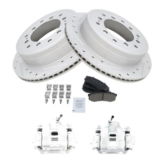 TRQ® - Performance Ceramic Rear Brake Kit with Calipers