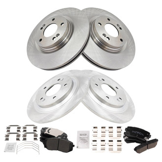 TRQ® - Front and Rear Disc Brake Kit with Ceramic Pads