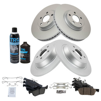 TRQ® - Front and Rear Disc Brake Kit with Ceramic Pads