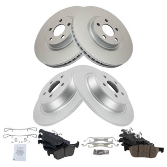 TRQ® - Front and Rear Disc Brake Kit with Ceramic Pads