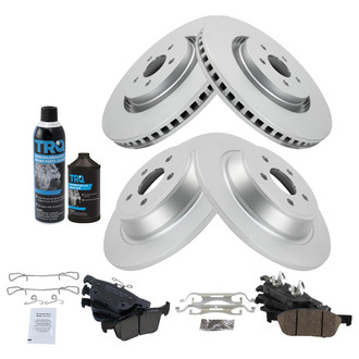 TRQ® - Front and Rear Disc Brake Kit with Ceramic Pads