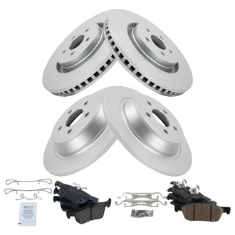 TRQ® - Front and Rear Disc Brake Kit with Ceramic Pads