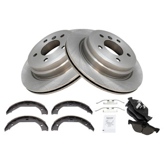 TRQ® - Rear Disc Brake Kit with Ceramic Pads and Shoes