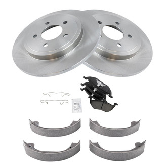 TRQ® - Rear Disc Brake Kit with Ceramic Pads and Shoes