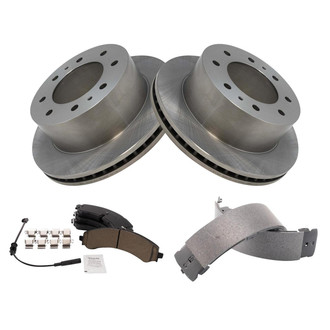 TRQ® - Rear Disc Brake Kit with Ceramic Pads and Shoes