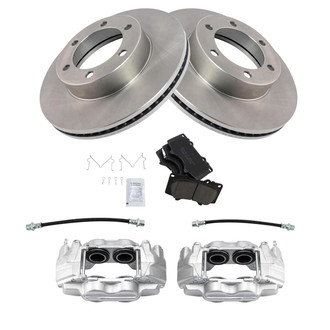 TRQ® - Front Disc Brake Kit with Ceramic Pads, Calipers and Hoses