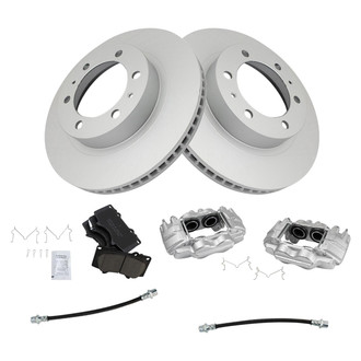 TRQ® - Front Disc Brake Kit with Ceramic Pads, Calipers and Hoses