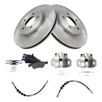 TRQ® - Front Disc Brake Kit with Ceramic Pads, Calipers and Hoses