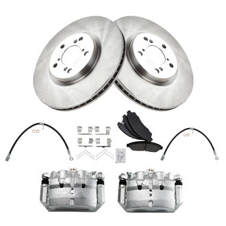 TRQ® - Front Disc Brake Kit with Ceramic Pads, Calipers and Hoses
