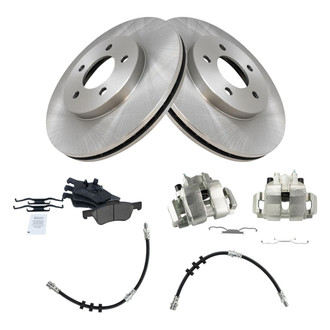 TRQ® - Front Disc Brake Kit with Ceramic Pads, Calipers and Hoses