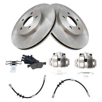TRQ® - Front Disc Brake Kit with Ceramic Pads, Calipers and Hoses