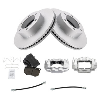 TRQ® - Front Disc Brake Kit with Ceramic Pads, Calipers and Hoses