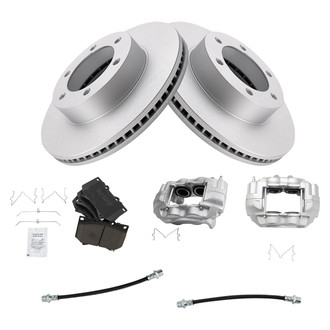 TRQ® - Front Disc Brake Kit with Ceramic Pads, Calipers and Hoses