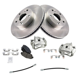 TRQ® - Front Disc Brake Kit with Ceramic Pads, Calipers and Hoses