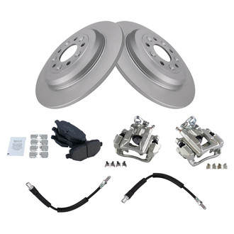 TRQ® - Rear Disc Brake Kit with Ceramic Pads, Calipers and Hoses