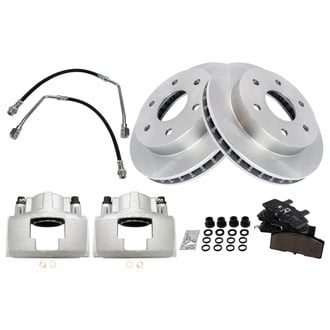 TRQ® - Front Disc Brake Kit with Ceramic Pads, Calipers and Hoses