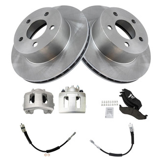 TRQ® - Front Disc Brake Kit with Ceramic Pads, Calipers and Hoses