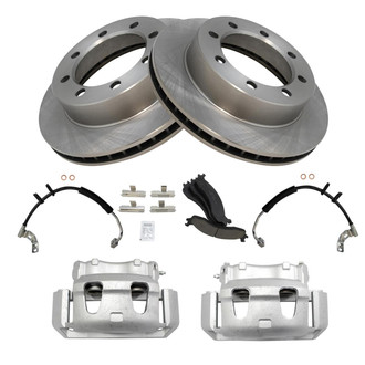 TRQ® - Front Disc Brake Kit with Ceramic Pads, Calipers and Hoses