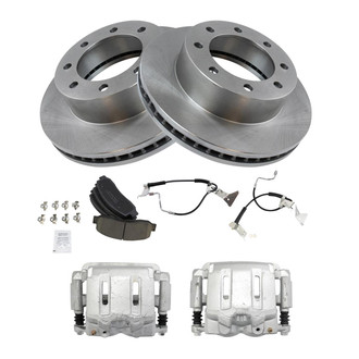 TRQ® - Front Disc Brake Kit with Ceramic Pads, Calipers and Hoses