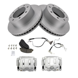 TRQ® - Front Disc Brake Kit with Ceramic Pads, Calipers and Hoses