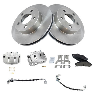 TRQ® - Front Disc Brake Kit with Ceramic Pads, Calipers and Hoses
