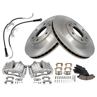 TRQ® - Front Disc Brake Kit with Ceramic Pads, Calipers and Hoses