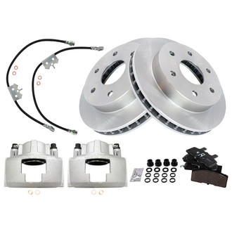 TRQ® - Front Disc Brake Kit with Ceramic Pads, Calipers and Hoses