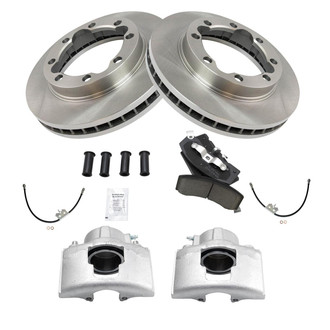 TRQ® - Front Disc Brake Kit with Ceramic Pads, Calipers and Hoses