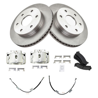 TRQ® - Disc Brake Kit with Ceramic Pads, Calipers and Hoses