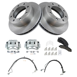 TRQ® - Front Disc Brake Kit with Ceramic Pads, Calipers and Hoses