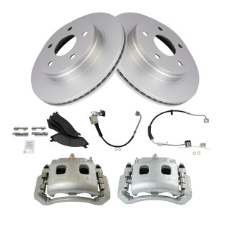 TRQ® - Front Disc Brake Kit with Ceramic Pads, Calipers and Hoses