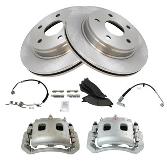 TRQ® - Front Disc Brake Kit with Ceramic Pads, Calipers and Hoses