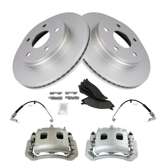 TRQ® - Front Disc Brake Kit with Ceramic Pads, Calipers and Hoses