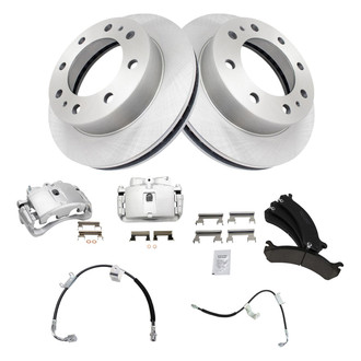 TRQ® - Front Disc Brake Kit with Ceramic Pads, Calipers and Hoses