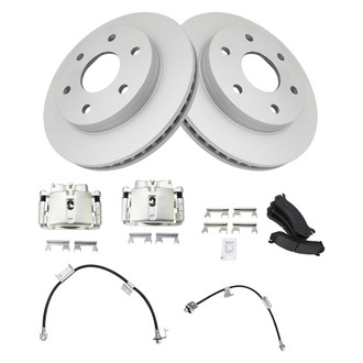 TRQ® - Front Disc Brake Kit with Ceramic Pads, Calipers and Hoses