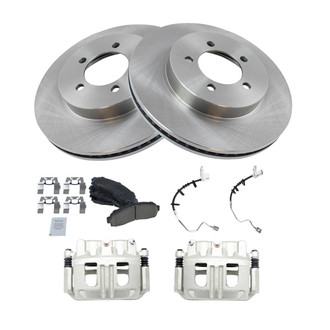 TRQ® - Disc Brake Kit with Ceramic Pads, Calipers and Hoses