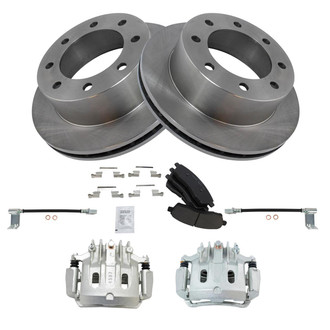 TRQ® - Rear Disc Brake Kit with Ceramic Pads, Calipers and Hoses